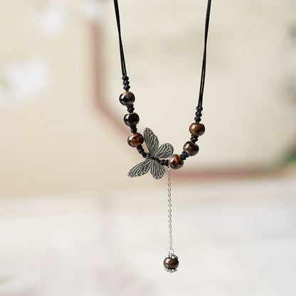 Women's Artistic Ethnic Style Noble Butterfly Ceramic Necklaces
