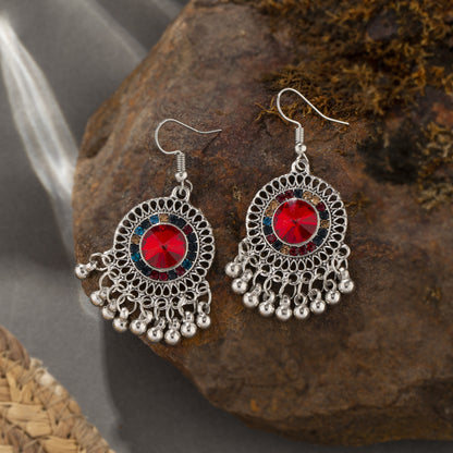 Women's Indian Style Ornament Bohemian Tassel Bell Earrings