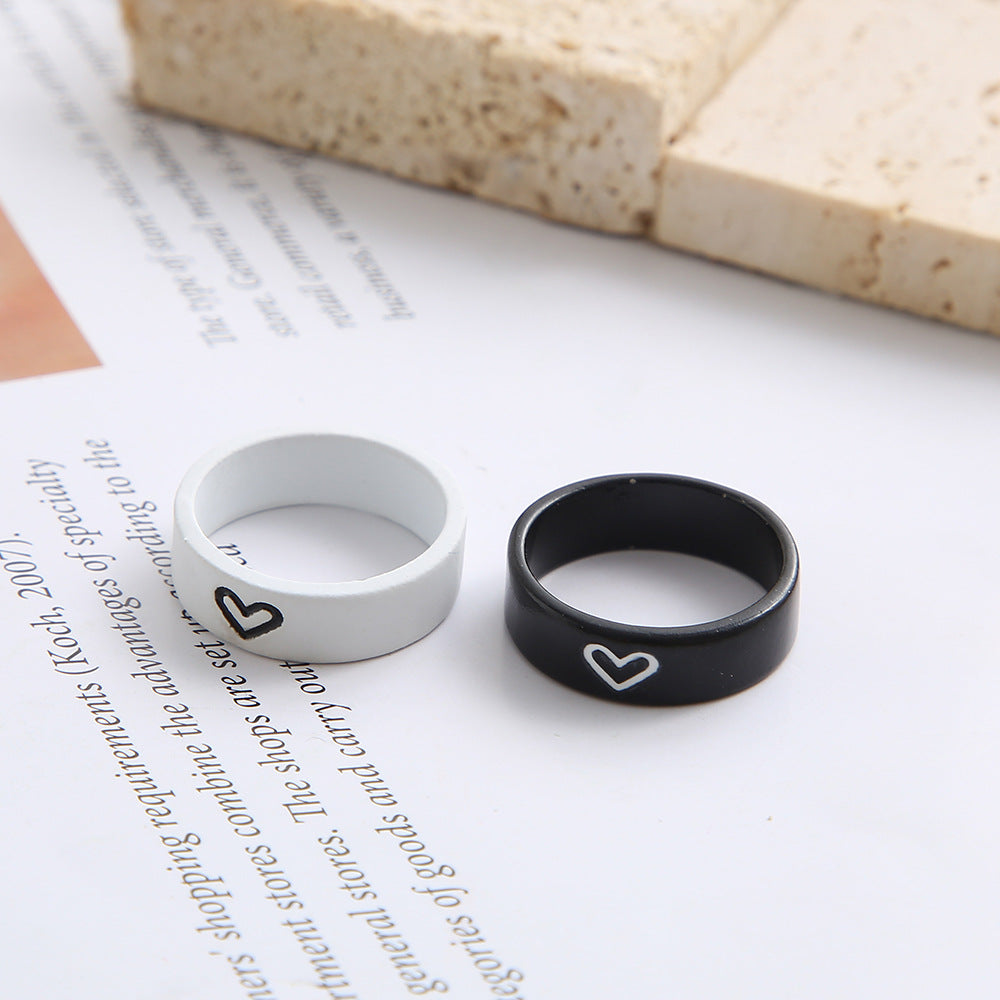 Women's & Men's Simple Couple Combination Style Love Valentine's Rings