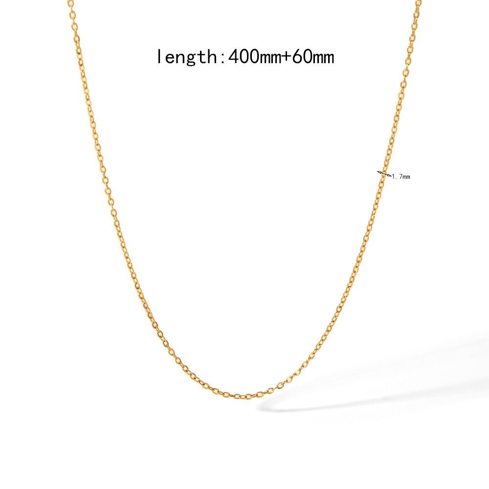 Gold Plated Chain O-shaped Figaro Personality Necklaces