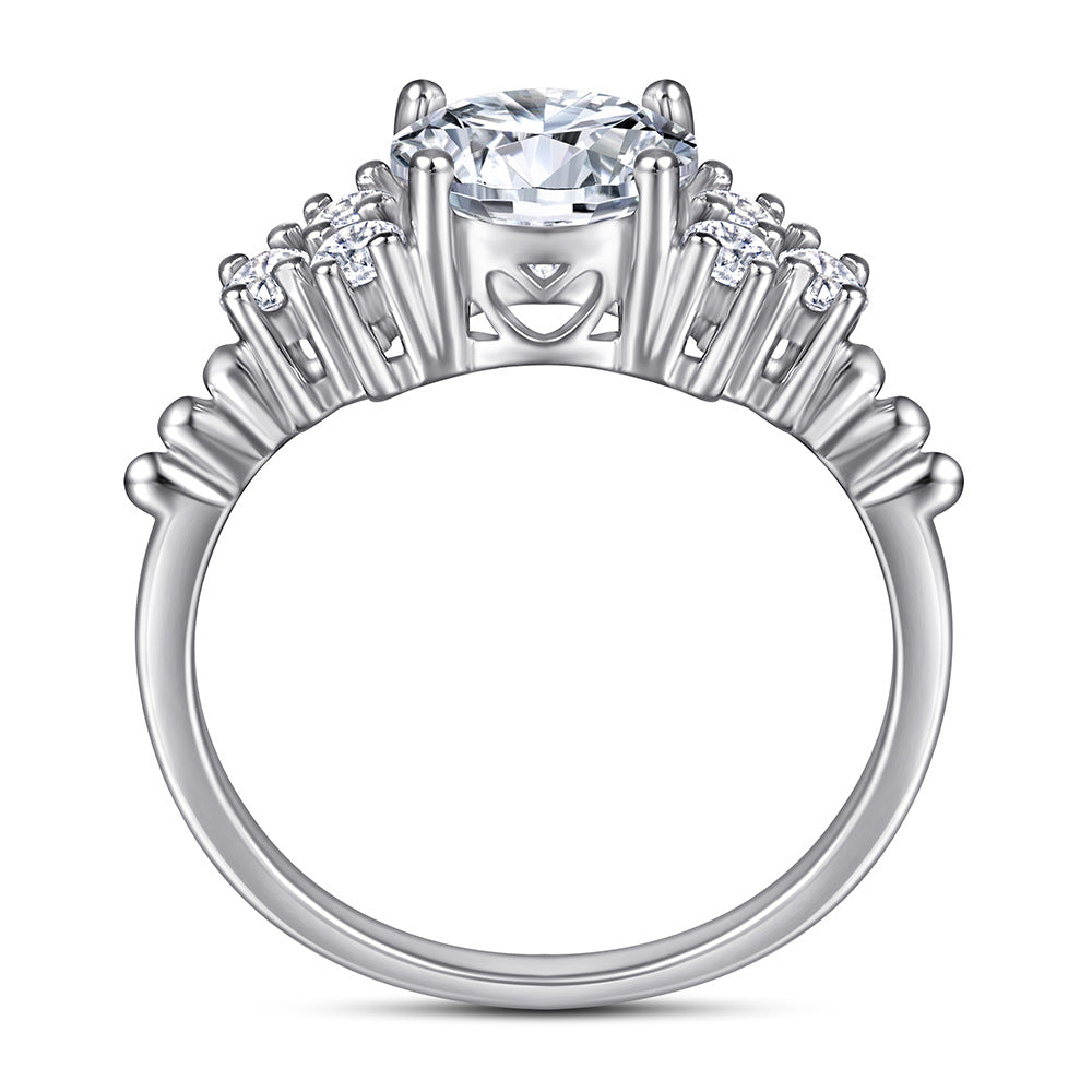 Women's Personalized Sterling Sier Zircon Female High-grade Proposal Rings