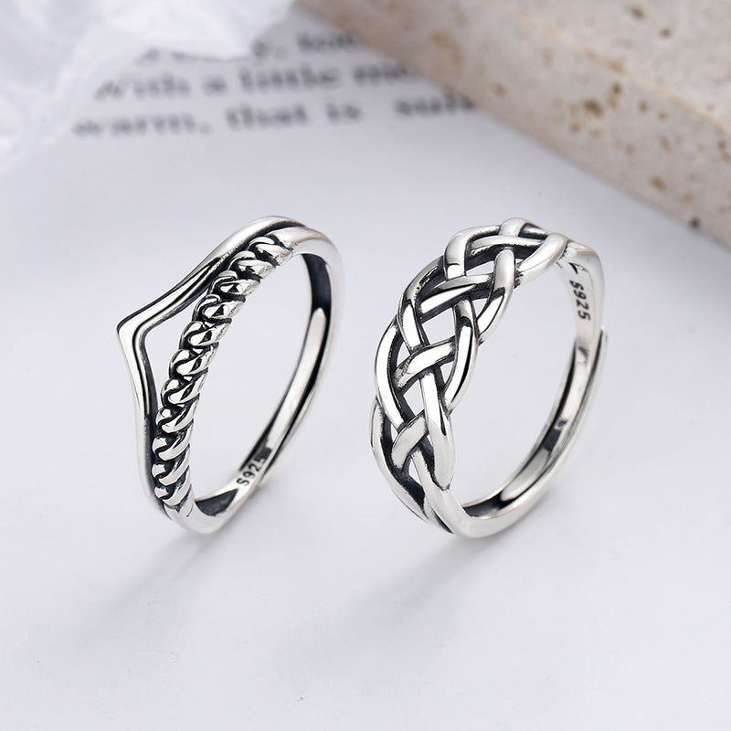 Cord For Braiding Version Personality Punk Cold Rings