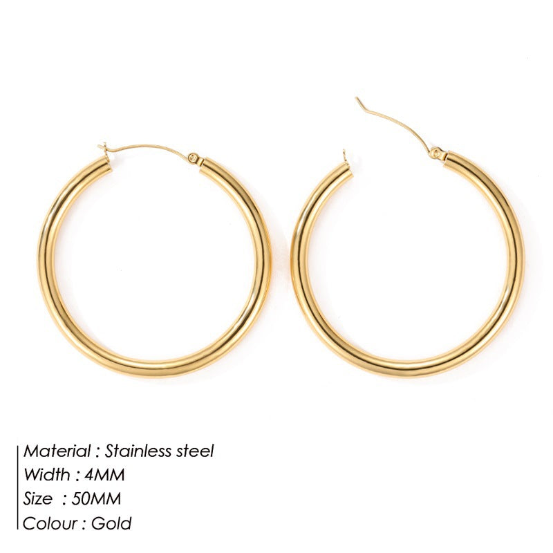 Stainless Steel Ear Gold Plated Jewelry Earrings