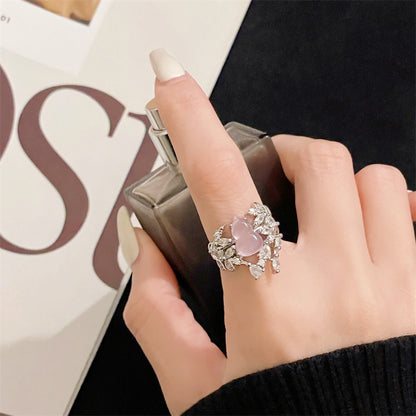 Women's Chalcedony Light Luxury Full Rhinestone Zircon Rings