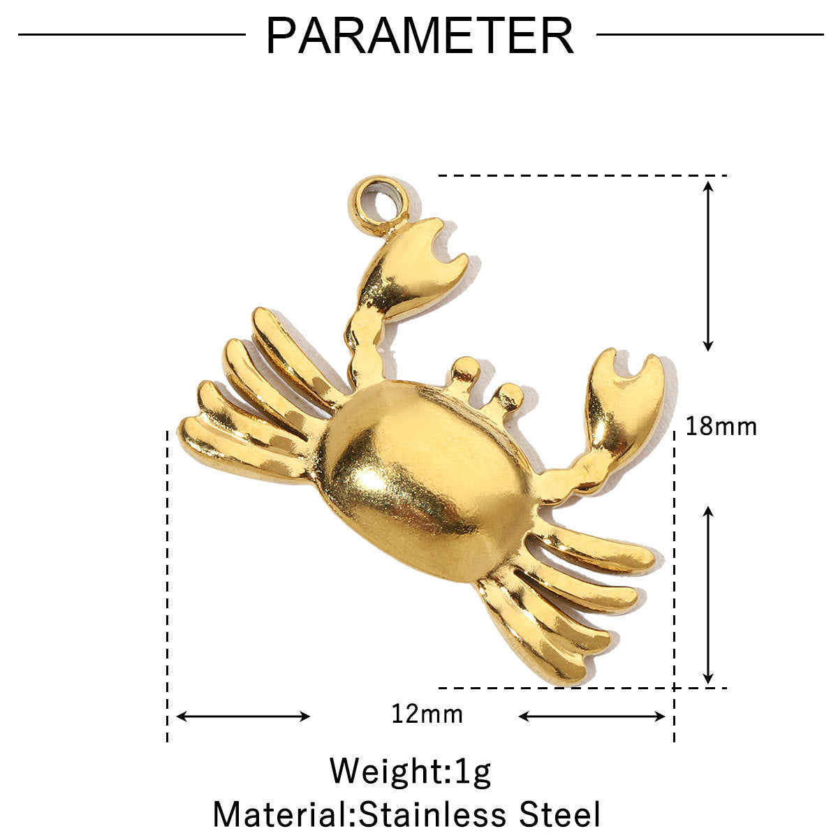 Style Retro Titanium Steel Female Crab Butterfly Pendants