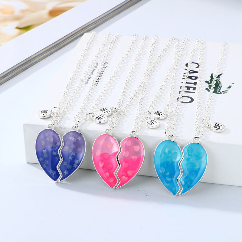 Children's Luminous Sequins With Onion Alloy Dripping Necklaces