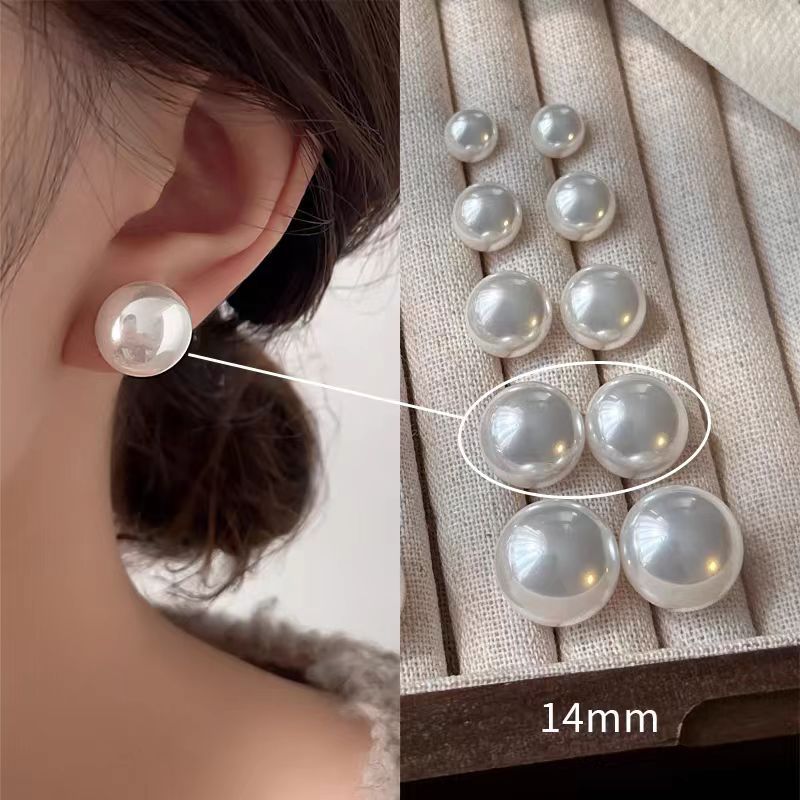 Flour Light Pearl Female Sier Needle Luxury Temperament Earrings