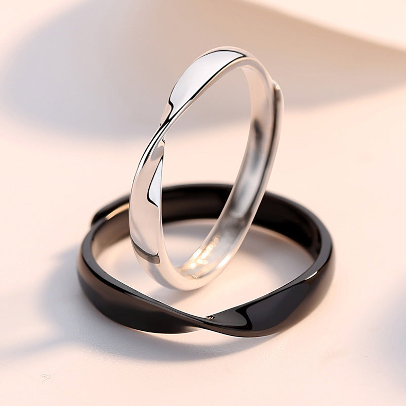 Women's & Men's Mobius Strip Pair For Couple Refers Rings