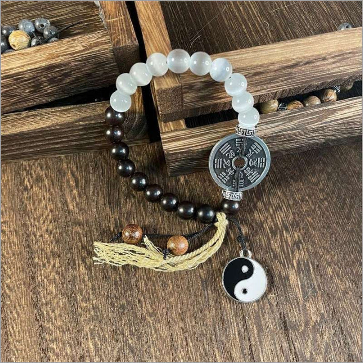 Men's Ink Mountain Ghost Money Niche Retro Natural Bracelets