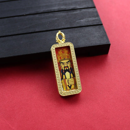 Square Birth Buddha Yellow God Of Wealth Green Tara Pendants