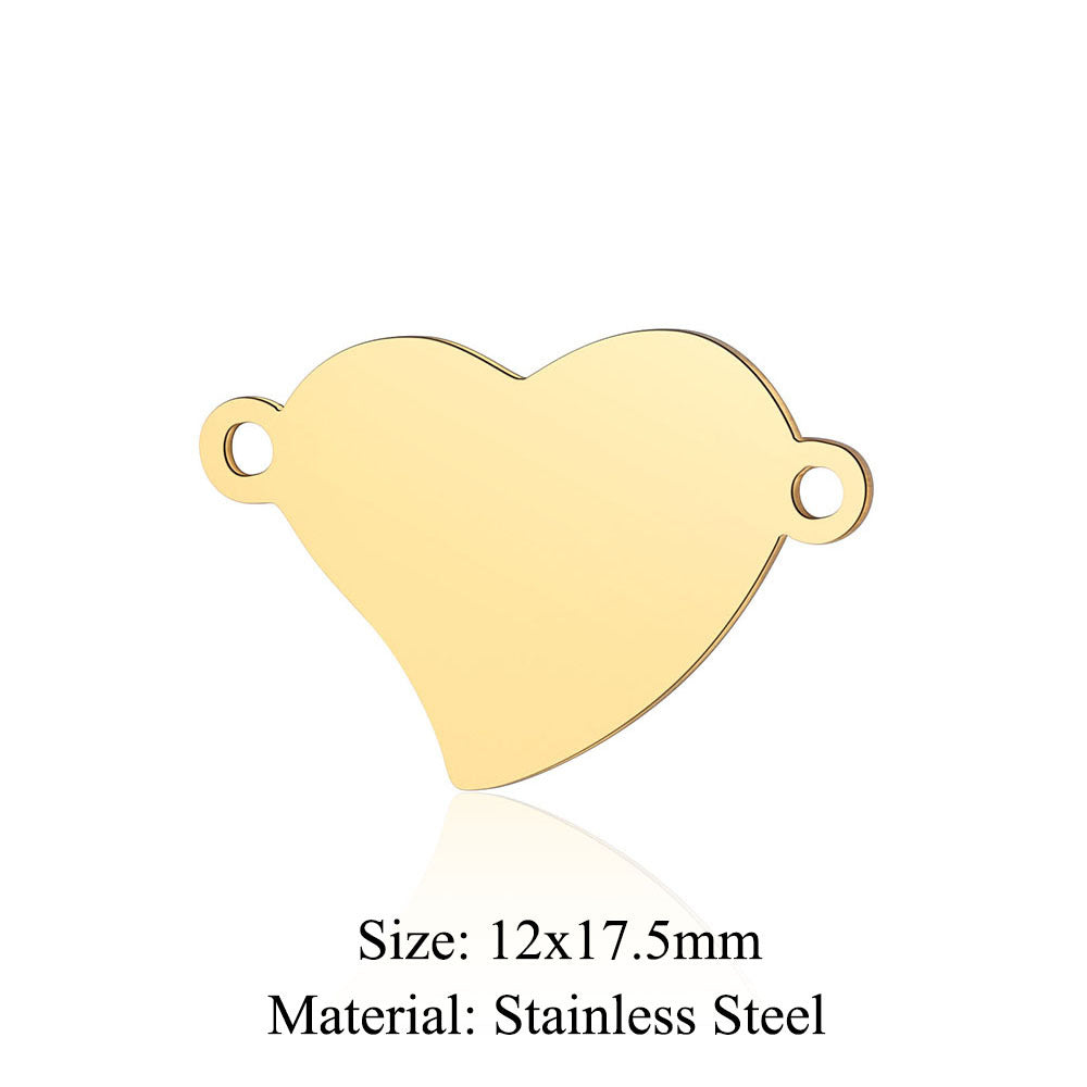 Steel Peach Heart Ornament Accessories Palm Pendants