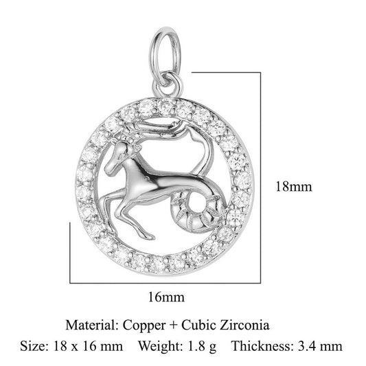 Beads Twee Constellation Copper Zircon Ornaments Accessories Pendants