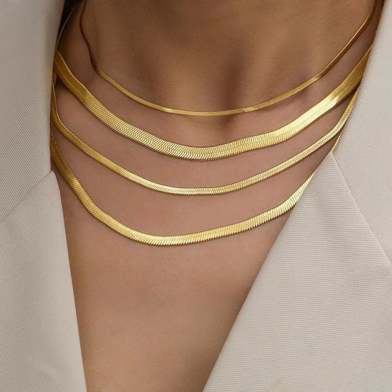 Women's & Men's Stainless Steel Blade Chain Personality Titanium Necklaces