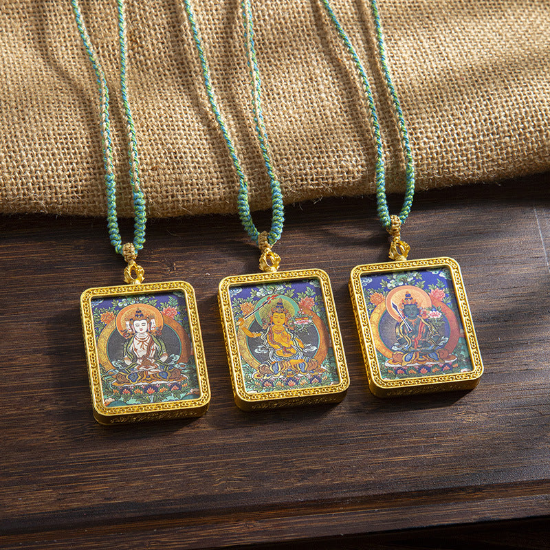 Tibetan Sweater Chain Hand Painted Alloy Pendants