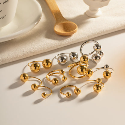 Female Gold Steel Size Ball High Rings