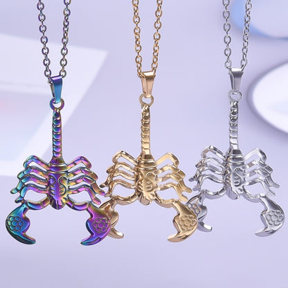 Colorful Gold Stainless Steel Scorpion Ornament Pendants