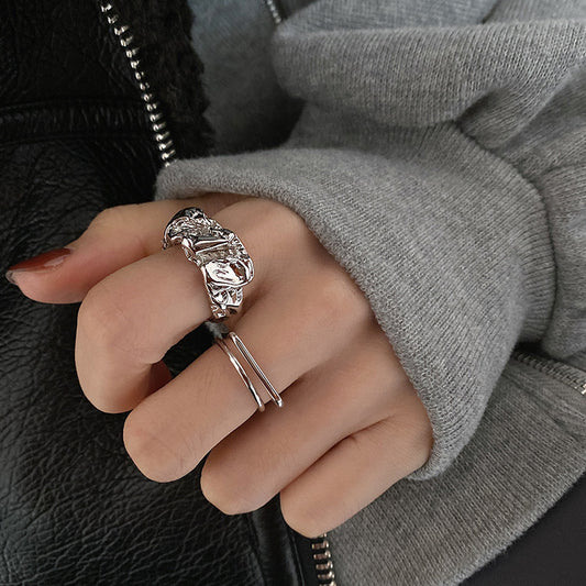 Female Design Trendy Cold High Fashion Rings