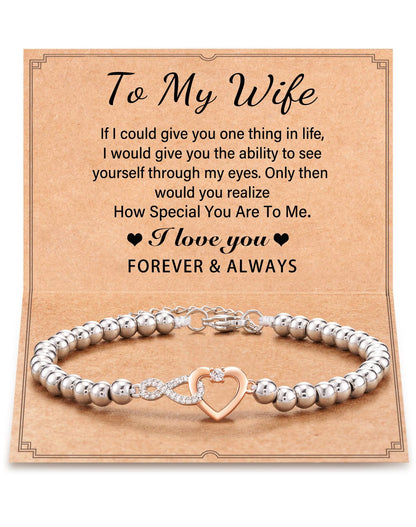 For Ladies Steel Ball Infinite Love Bracelets