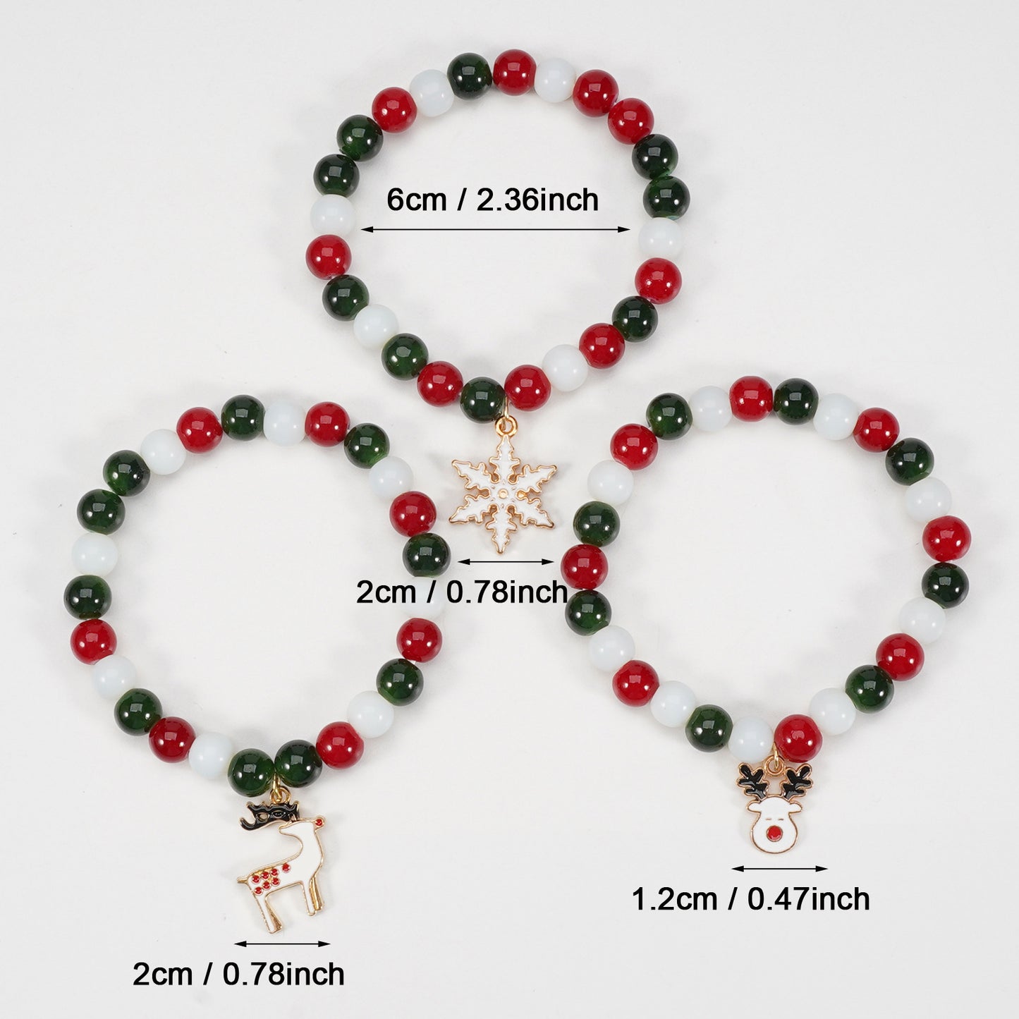 Christmas Snowman Snowflake Tree Old Deer Bracelets