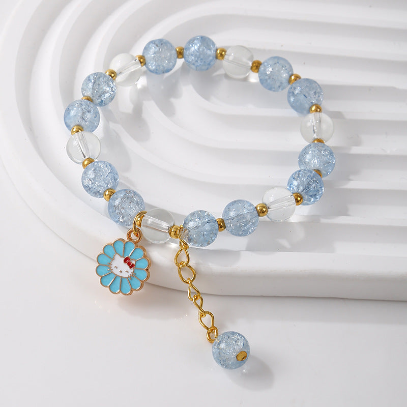 Niche Design Couple Female Colored Glaze Bracelets