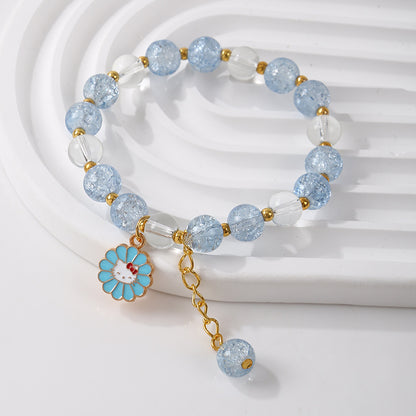 Niche Design Couple Female Colored Glaze Bracelets