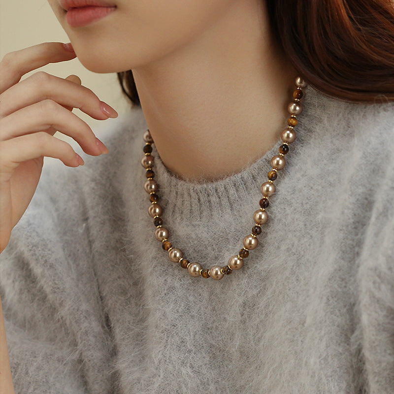 Women's Pearl Long Sweater Chain Niche Wild Necklaces