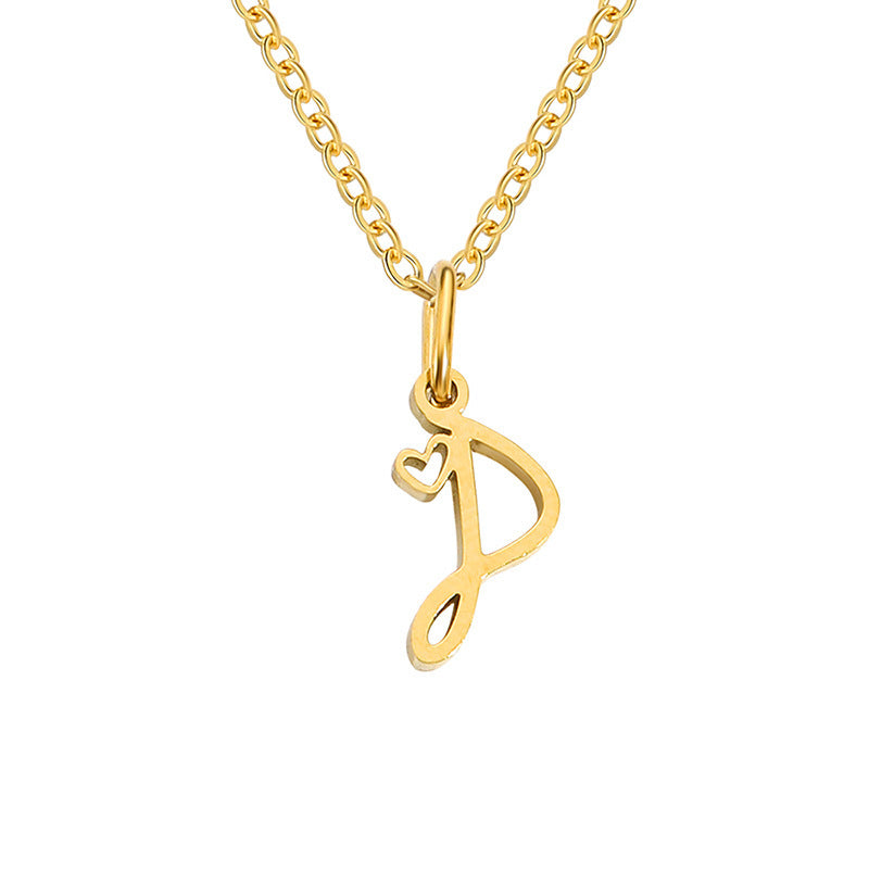 Letter Female Personalized Minority Clavicle Chain Pendants