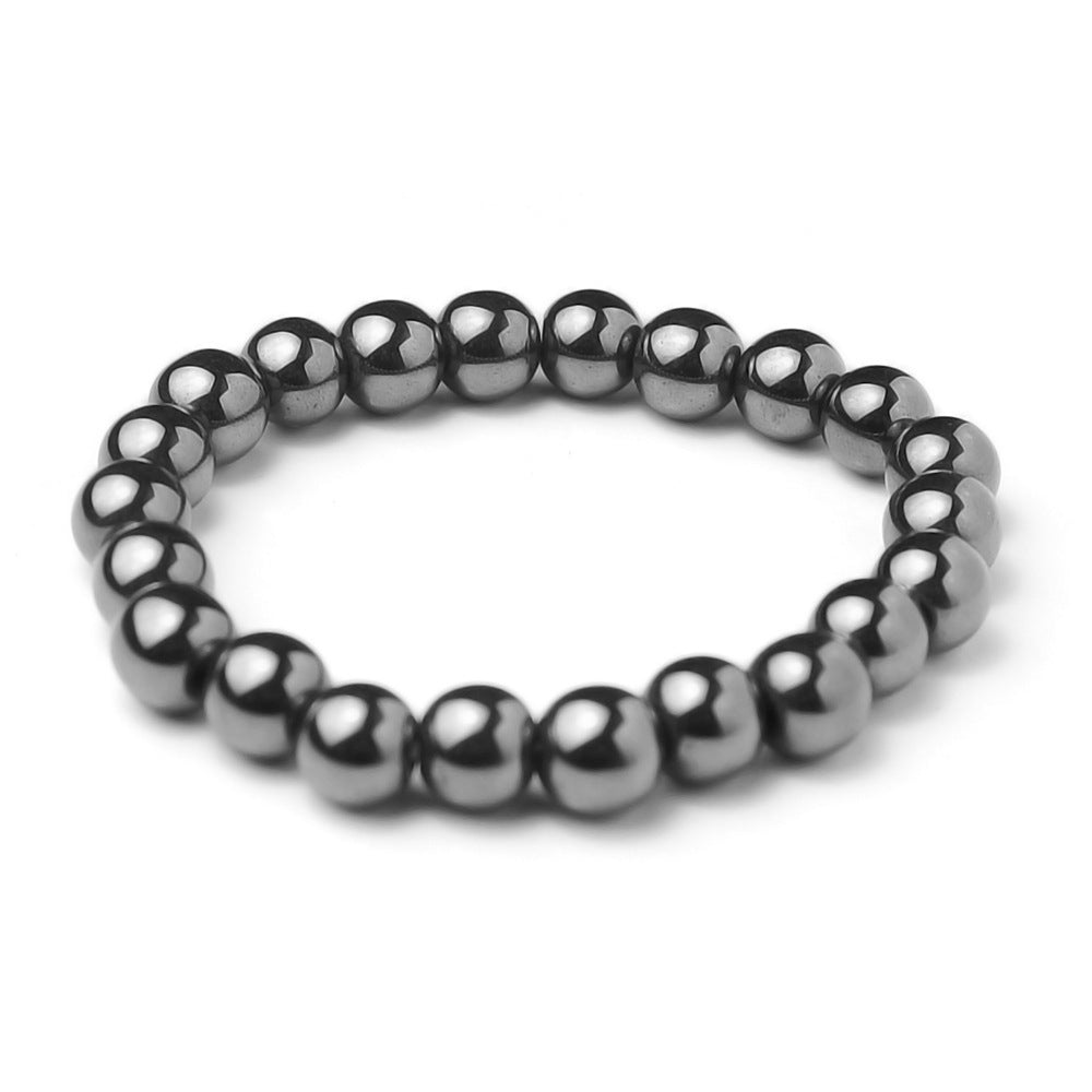 Haematite Hematite Single Circle Round Beads Energy Bracelets