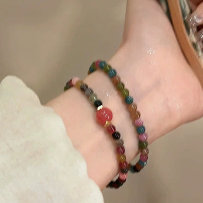 Women's Chinese Style Retro Colorful Beaded High-grade Bracelets