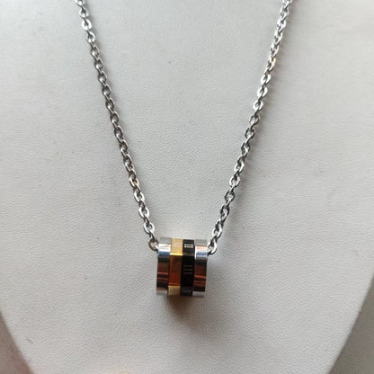 Digital Titanium Steel Small Waist Rotating Stainless Ornament Couple Necklaces