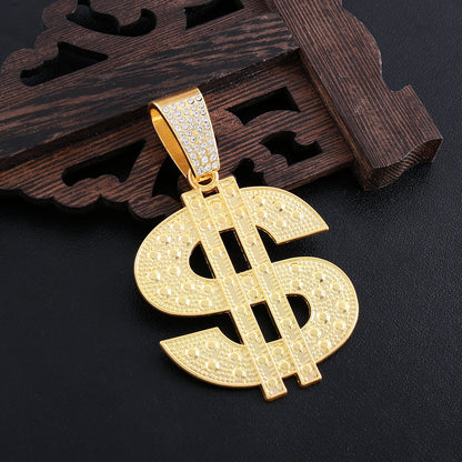 Women's & Men's Hip Hop Gold Color Chain Dollar Pendants