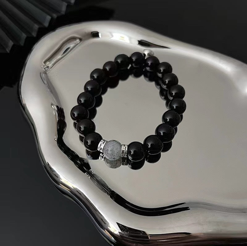 Women's & Men's Magnetic Obsidian Couple Simple Fashion Design High Sense Bracelets