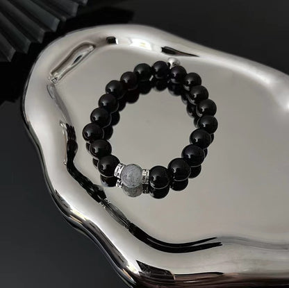 Women's & Men's Magnetic Obsidian Couple Simple Fashion Design High Sense Bracelets