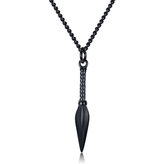 Men's Pure Steel Personality Cool Spearhead Titanium Necklaces