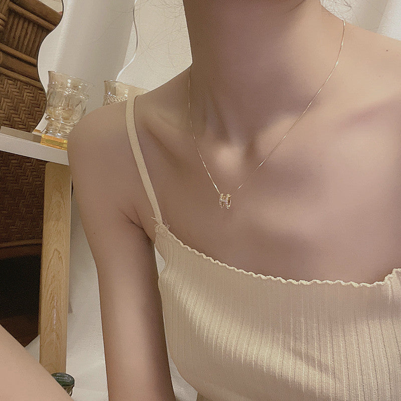 Letter Minority Short Clavicle Chain Light Necklaces