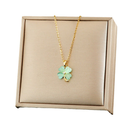Opal Stone Ear Female Design High-grade Necklaces