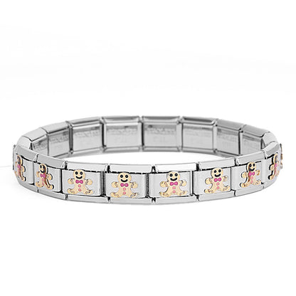 Santa Snowman Series Welding Module Stainless Bracelets