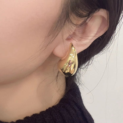 Metal Cold Style Water Drop Shape Female Niche Senior Earrings