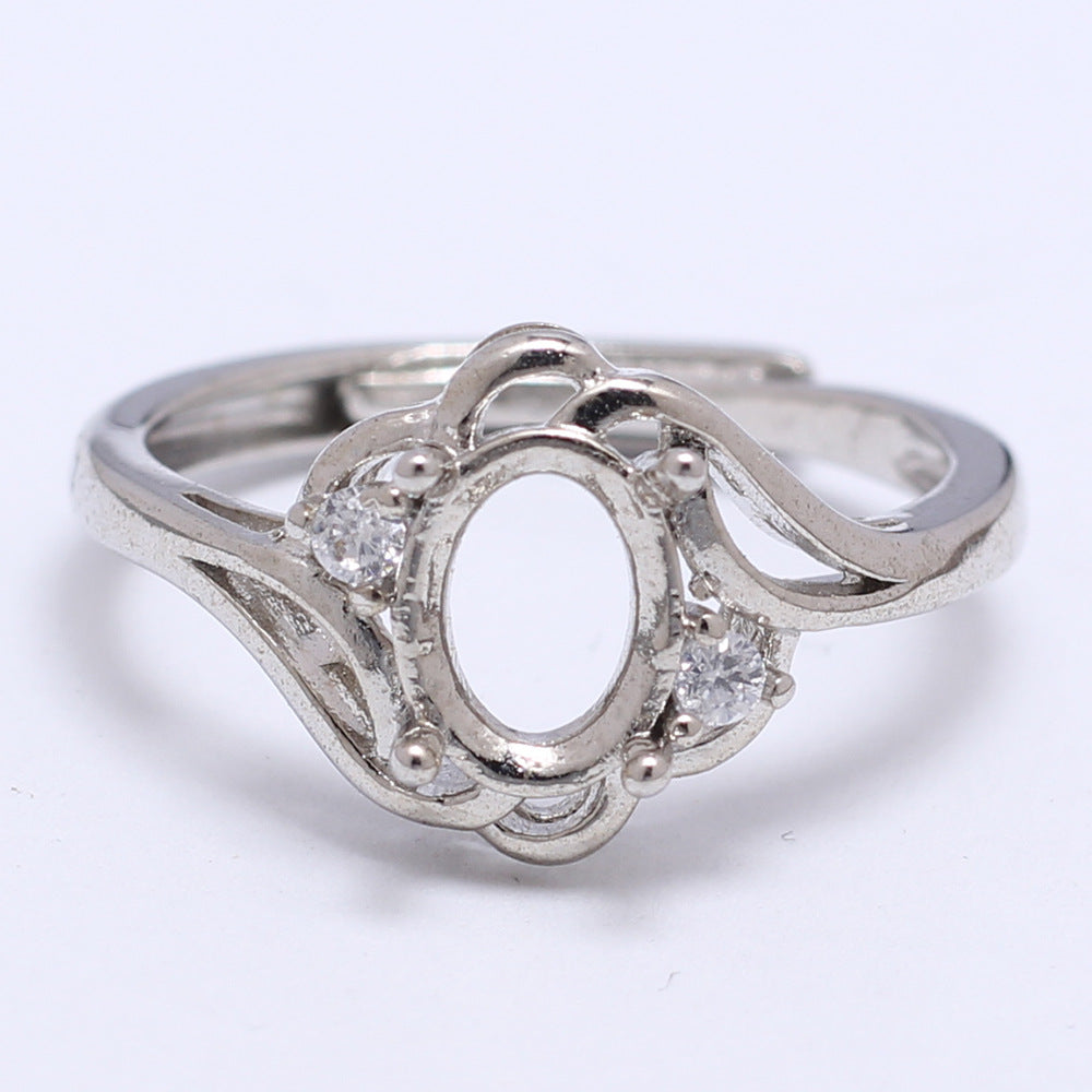 Frame Open Mouth Autumn Copper Alloy Electroplating Sier Rings