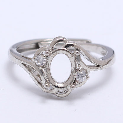 Frame Open Mouth Autumn Copper Alloy Electroplating Sier Rings