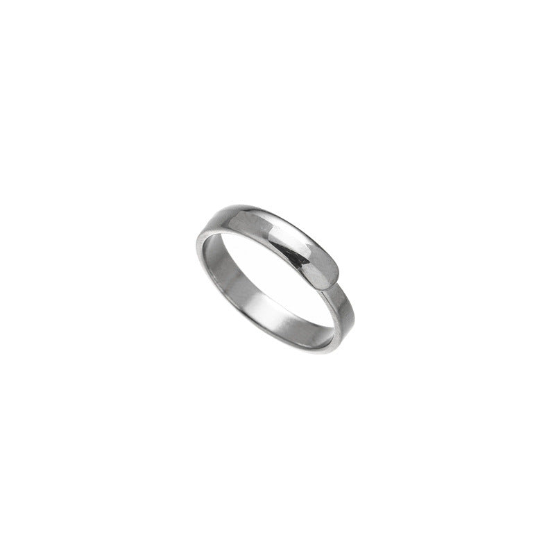 Women's Simple High-grade Round Titanium Steel Rings