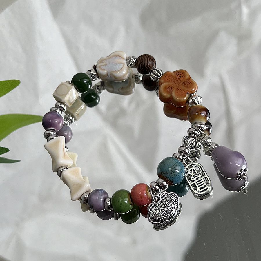 Women's Ceramic Summer High-grade Chinese Style National Bracelets