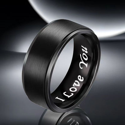 Men's Titanium Steel Trendy High-grade Stainless Ornament Rings
