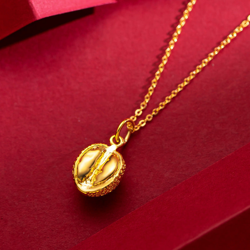 Women's Vietnam Placer Gold Clavicle Chain Gourd Pendants