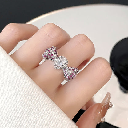 Series Open Full Rhinestone Zircon Fashion Rings