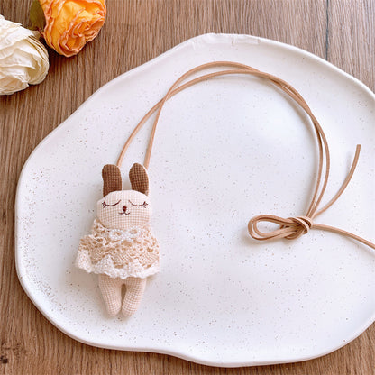 Children's Korean Style Fabric Mushroom Cartoon Small Necklaces