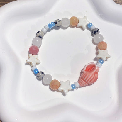 Conch Ceramic Beaded Female Light Luxury Bracelets