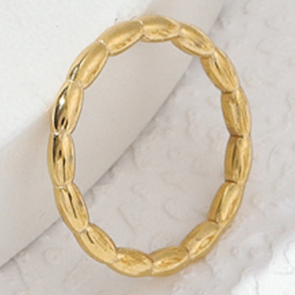 Steel Bamboo Female Six Pattern Niche Rings