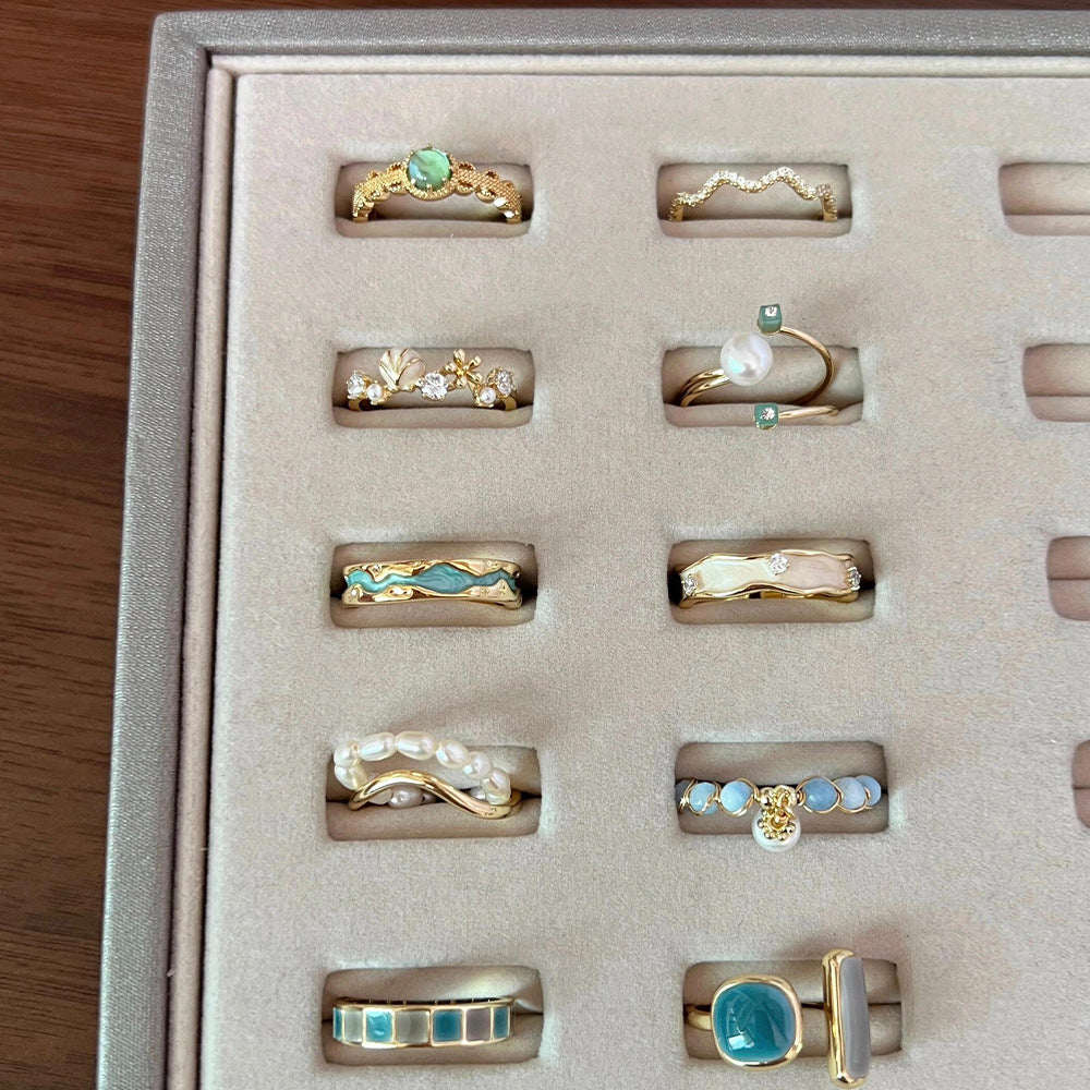 Glazed Butterfly Female Western Style Design High Sense Unique Rings