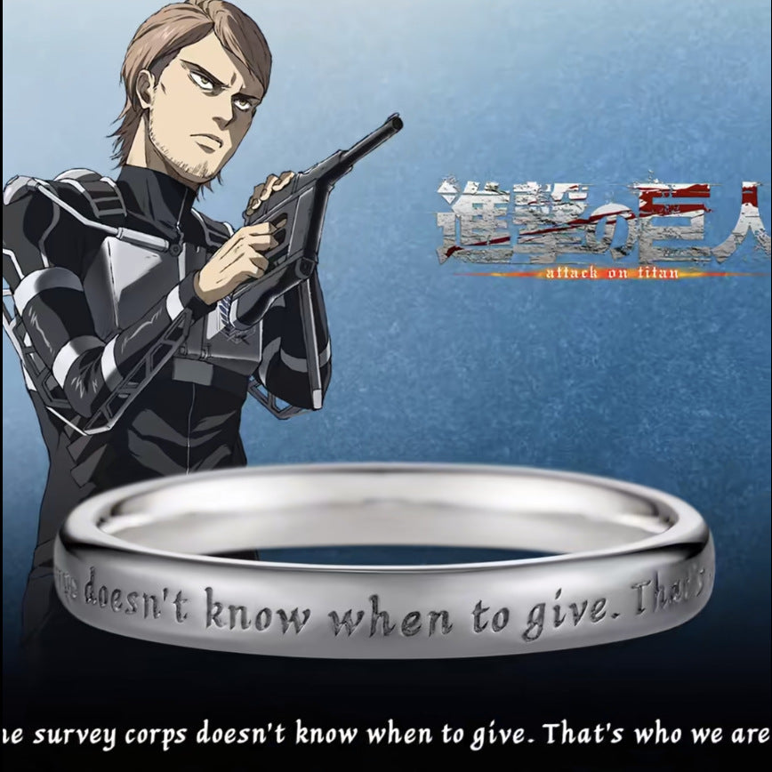 Women's & Men's Attack On Titan Anime Peripheral Two-dimensional Rings